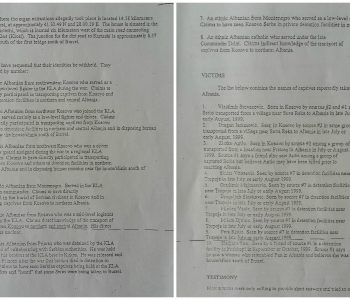 Rrëfimi i dëshmitarit 1 “për transportin e viktimave”