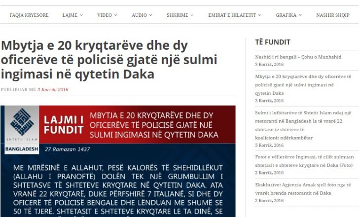 Riaktivizohet faqja e ISIS-it në gjuhën shqipe