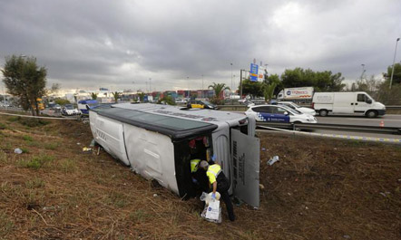 Dhjetëra të lënduar në një aksident trafiku në Spanjë