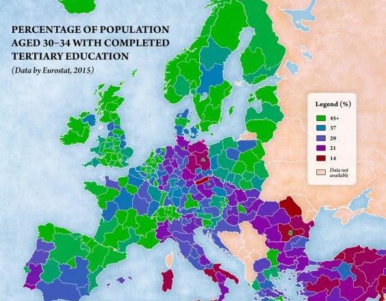 Vendet më të arsimuara në Evropë