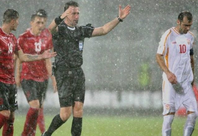 15 minutat e mbetur të ndeshjes Shqipëri-Maqedoni luhen sot