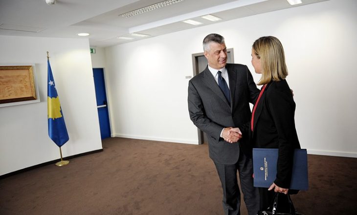 RTK: Thaçi e priti Mogherinin duke e pyetur për motin në Ballkan