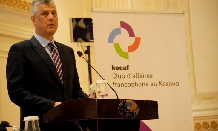 Thaçi: Klubi Frankofon do t’i mundësojë Kosovës të promovojë vlerat ekonomike
