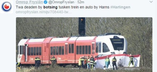 Dy të vdekur pas përplasjes së makinës me trenin në Holandë