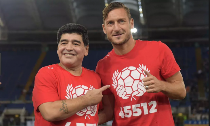 Maradona: Totti futbollisti më i mirë që kam parë