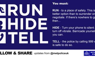 Vrapo, Fshehu, Trego – Urdhri i Policisë për qytetarët në Londër