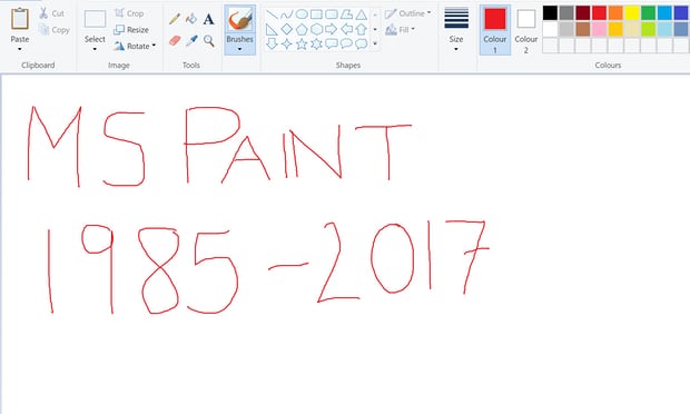 Microsoft mbyll Paint pas 32 viteve
