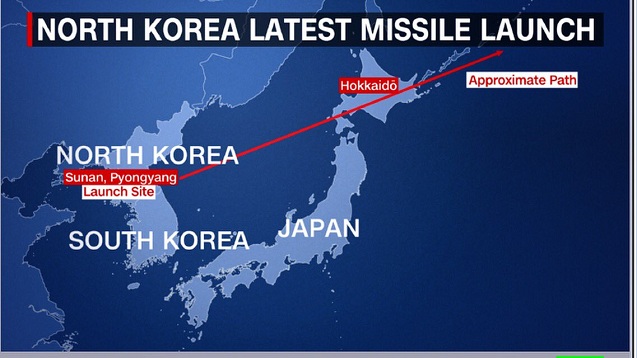 Koreja e Veriut lëshon një raketë drejt Japonisë