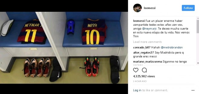 Neymar përshëndet Messin, thuajse zyrtarizon largimin nga Barca