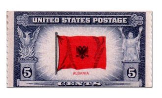 Pulla postare amerikane me flamurin shqiptar