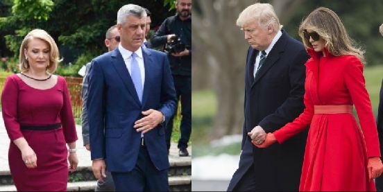 Kur kosovarët flenë, Presidenti dhe zonja e parë takojnë  çiftin Trump