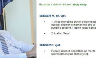 Pretendimet qesharake të Gashit për fjalën “sekser”
