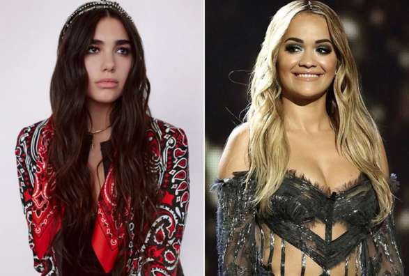 Dua Lipa e Rita Ora ndër pesë top-hitet në Britani të Madhe