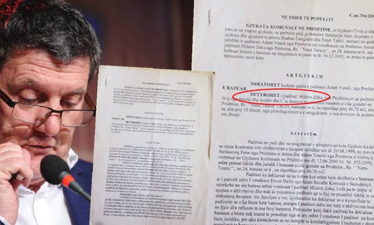 Milaim Zeka uzurpator banese, gjykata e dëboi