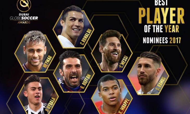 “Globe Soccer Awards”: Zbulohen shtatë kandidatët për më të mirin e vitit 2017