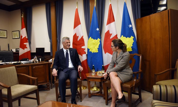 Thaçi në Kanada flet për të ardhmen e Kosovës në NATO dhe BE