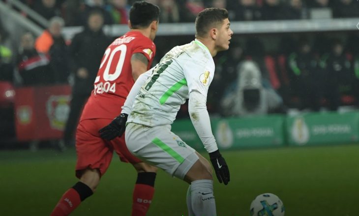 Rashica luajti më shumë se 70 minuta – Werderi eliminohet nga kupa e Gjermanisë