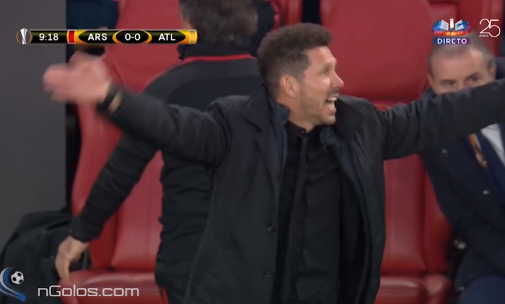 Arsenal – Atletico, në 10-të minuta, karton i kuq dhe përjashtim i një trajneri (VIDEO)