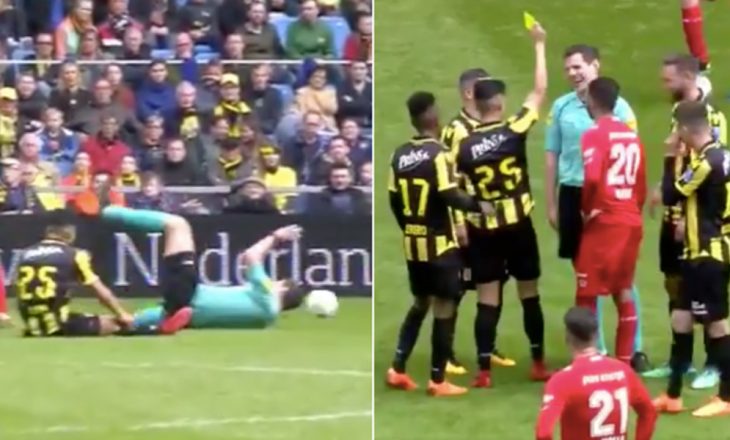Moment qesharak në futbollin holandez (VIDEO)