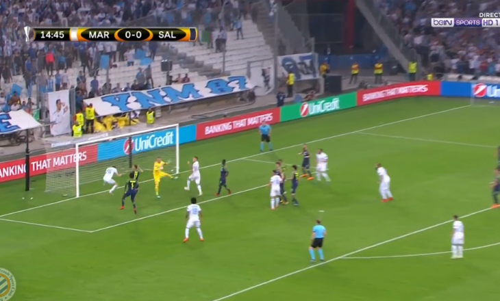 Shënohet goli i parë në ndeshjen Marseille – Salzburg (VIDEO)