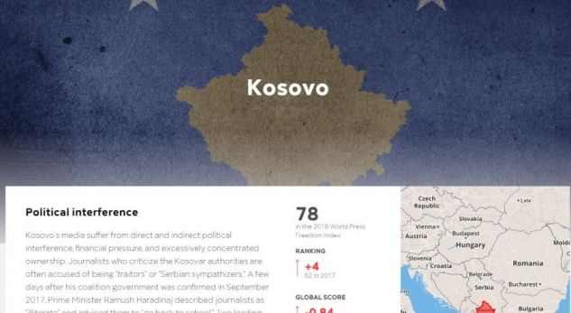 “Reporterët pa kufij”: Mediat në Kosovë vuajnë nga ndërhyrjet politike