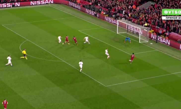 Asiston Salah, Liverpooli shënon golin e tretë