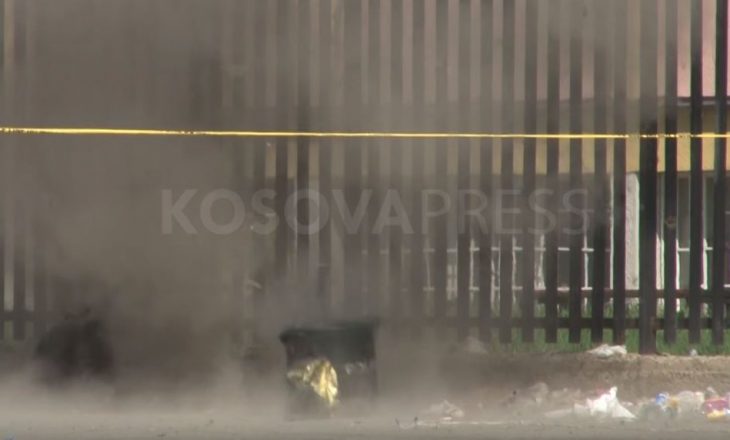 Pamje: Shpërthimi i një mjeti të dyshimtë afër shkollës “Ali Sokoli” në Prishtinë
