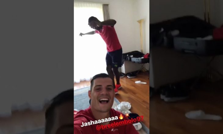 Granit Xhaka dhe Breel Embolo, “jasha” me tallava e vallëzim (Video)