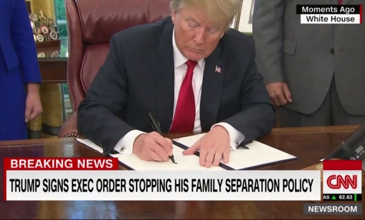 Presidenti Trump nënshkruan urdhrin ekzekutiv për mbajtjen e familjeve së bashku