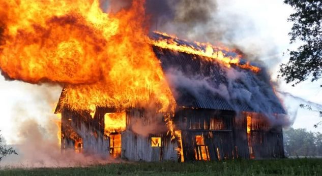 Zjarr i tmerrshëm në një fermë në Bërvenicë të Tetovës, digjen të gjalla shumë kafshë