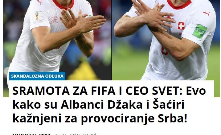 Reagimi i medieve serbe pas vendimit të FIFA-s