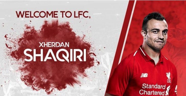 Tifozët e Liverpoolit fillojnë t’i urojnë mirëseardhje Shaqirit