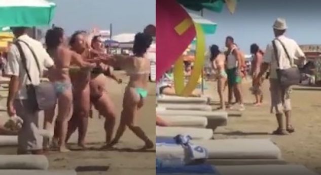 Rrahje mes grave në plazhin e Durrësit