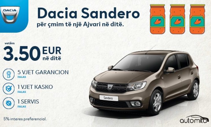 Paguaje sa një ajvar në ditë – udhëto me Dacia Sanderon e ri