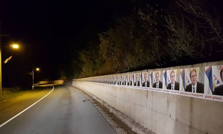 Vendosen posterë mikpritës për Vuçiqin afër Ujmanit
