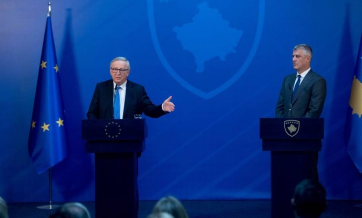 Thaçi bisedon në telefon me Juncker për vizat dhe dialogun me Serbinë