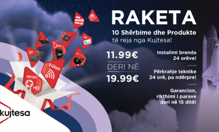 Raketa nga Kujtesa ka zbarkuar në Qytete. Testoni produktet e Raketës në Kujtesa Labs!