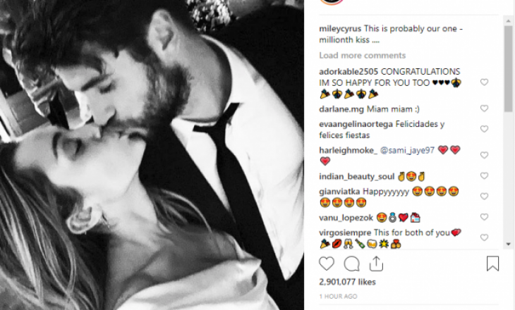 Miley Cyrus konfirmon martesën