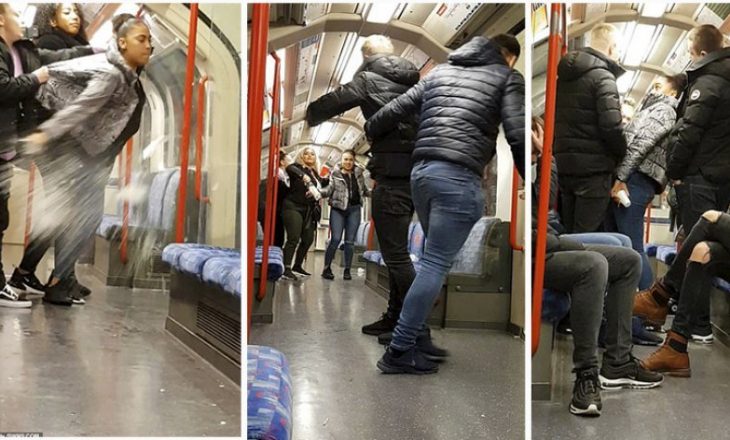 20-vjeçarja agresive përleshet me një grup meshkujsh në tren [video]