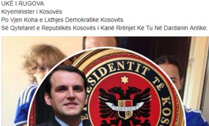 Profili i Ukë Rugovës në Facebook që po e shpall atë kryeministër të Kosovës