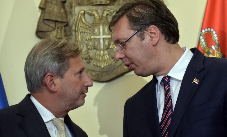 Gazeta serbe zbulon se çfarë i tha Vuçiq Hahnit për ultimatumin rreth dialogut