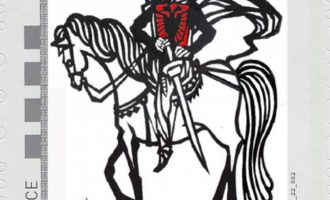 Franca nxjerr në qarkullim pullën postare me imazhin e Skënderbeut