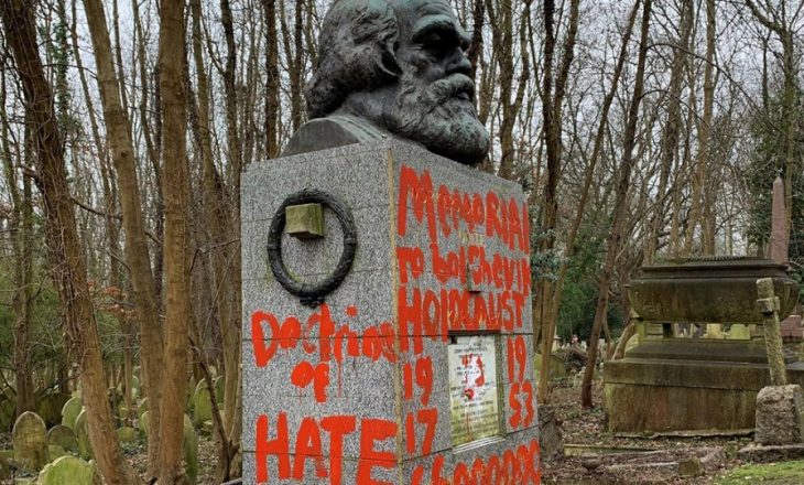 Vandalizohet për të dytën herë monumenti i Karl Marksit në Londër