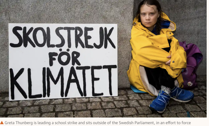 Aktivistja 16-vjeçare kërkon ndërhyrjen e BE-së për klimën