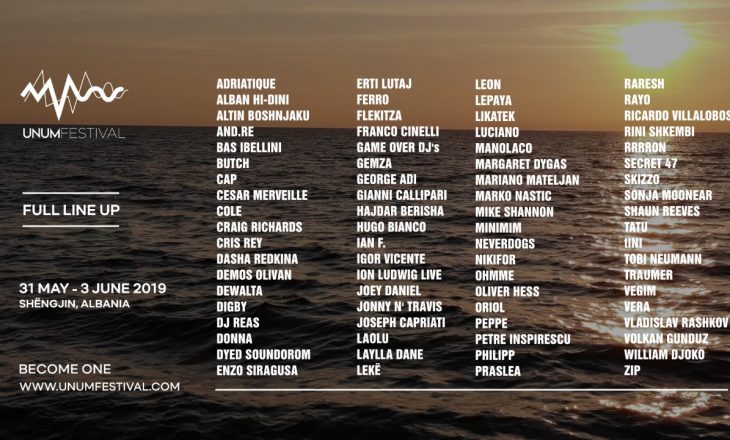 UNUM Festival publikon listën e plotë të artistëve