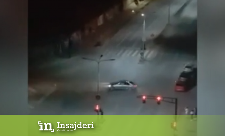 Pamje si në filma: Bën drift në mes të natës në Prishtinë, shikoni si e kapin policia