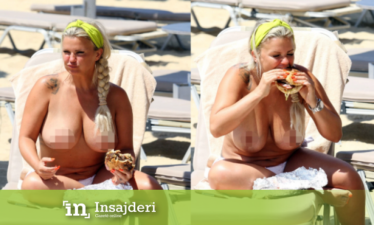 Modelja me mbipeshë shfaqet në plazh