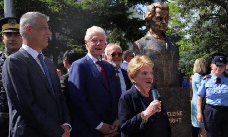 Nisin talljet me formën e realizimit të bustit të Madeleine Albright në Prishtinë