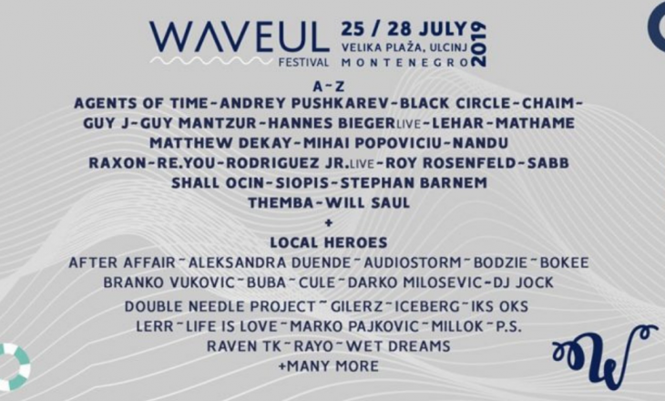 Agents of Time, Matthew Dekay, Lehar, Sabb, Mathame si dhe shumë të tjerë në festivalin “Waveul” në Ulqin