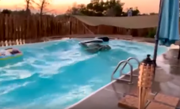 Pamje të frikshme, çfarë i ndodhë pishinës gjatë tërmetit në Kaliforni